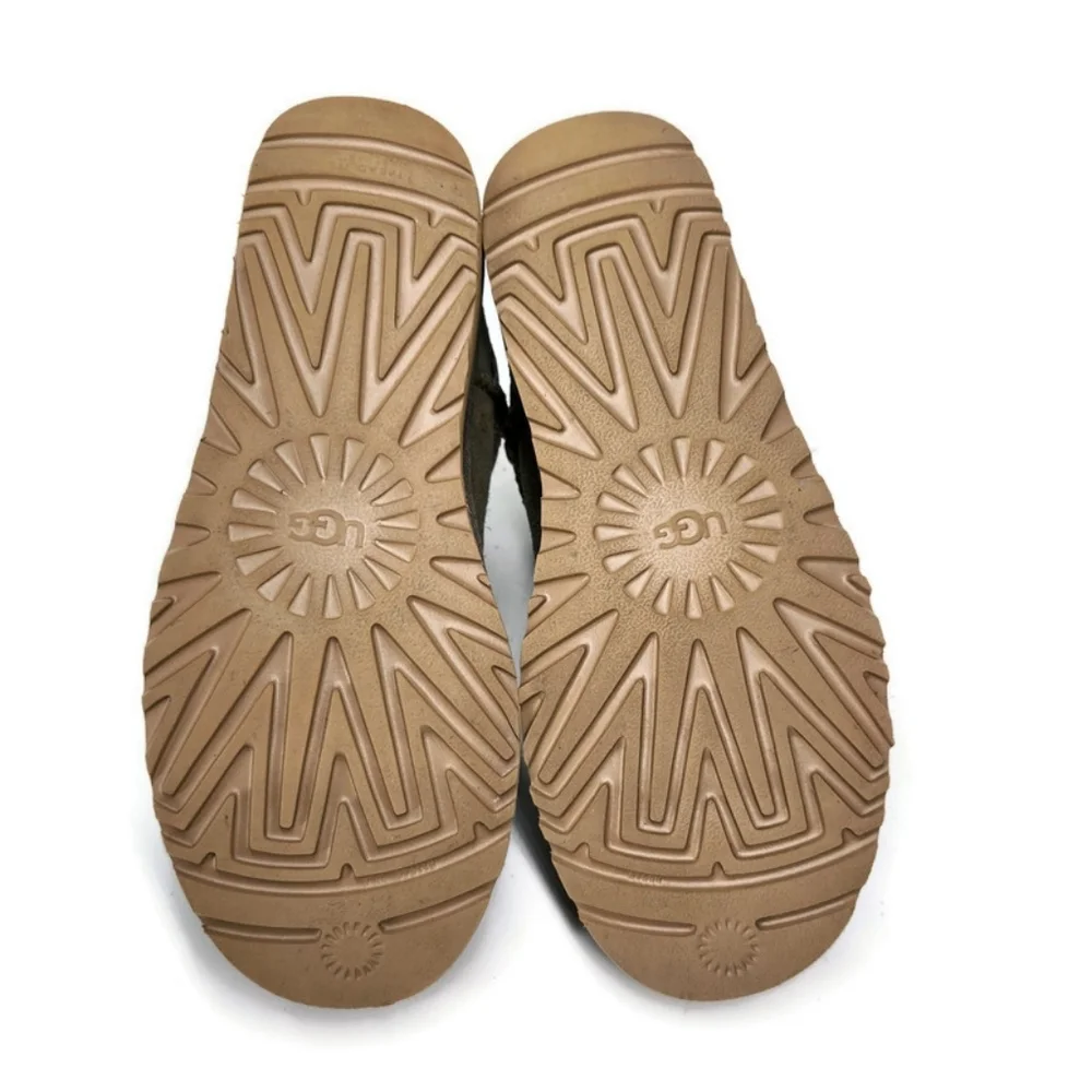 UGG Classic Mini II Logo Slate Grey & White UGG Graphics Shearling Lined Boots - Picture 9 of 11